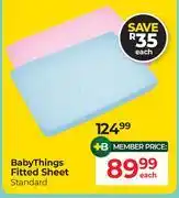 Dis-Chem Baby Things Fitted Sheet Standard offer