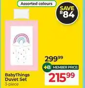 Dis-Chem Baby Things Duvet Set 3 Piece offer