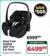 Dis-Chem Maxi Cosi Pebble 360 Degree Pro Car Seat Essential Black offer