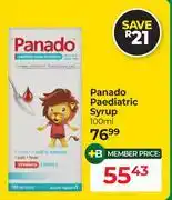 Dis-Chem Panado Paediatric Syrup-100ml offer
