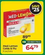 Dis-Chem Med-Lemon Colds & Flu 8 Sachets offer