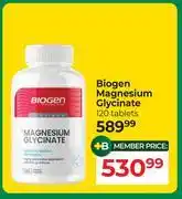 Dis-Chem Biogen Magnesium Glycinate 120 Tablets offer
