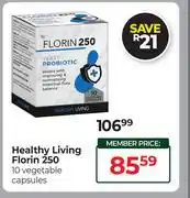 Dis-Chem Healthy Living Florin 250 10 Vegetable Capsules offer