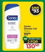 Dis-Chem Sanex Shower Gel-For 2 x 750ml offer