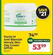 Dis-Chem Portia M Anti-Blemish Marula Kin Day Cream SPF 20-50ml offer