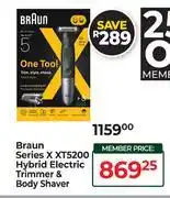 Dis-Chem Braun Series X XT5200 Hybird Electric Trimmer & Body Shaver offer