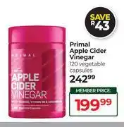 Dis-Chem Primal Apple Cider Vinegar 120 Vegetable Capsules offer