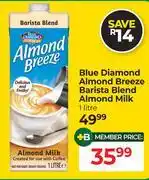 Dis-Chem Blue Diamond Almond Breeze Barista Blend Almond Milk-1Ltr offer