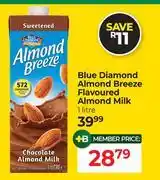 Dis-Chem Blue Diamond Almond Breeze Flavoured Almond Milk-1Ltr offer