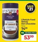 Dis-Chem Lifestyle Food Skinny Hot Chocolate-120g offer