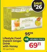 Dis-Chem Lifestyle Food Instant Ginger Drink With Honey-20 Sachets offer