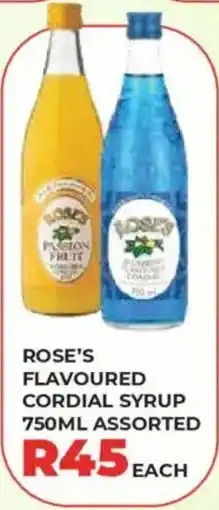 1UP Rose's flavoured cordial syrup assorted offer