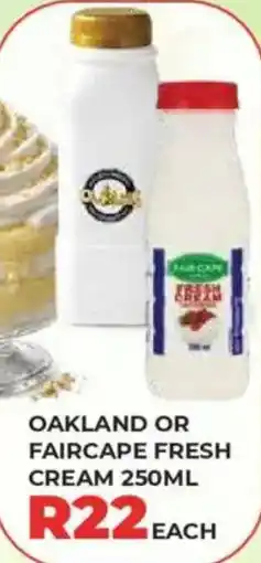 1UP Oakland or faircape fresh cream offer