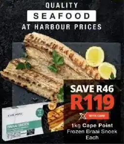 Checkers Hyper Cape Point Frozen Braai Snoek offer