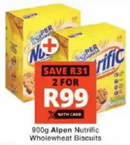 Checkers Hyper Alpen Nutrific Wholewheat Biscuits offer