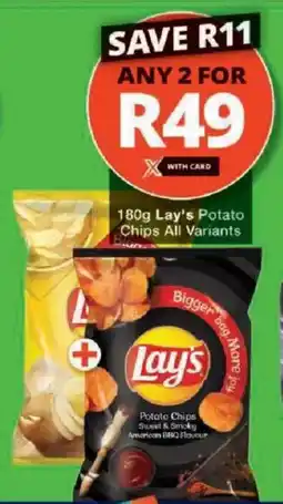 Checkers Hyper Lay's Potato Chips All Variants offer