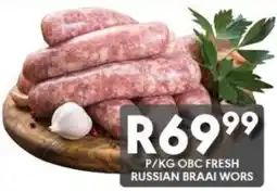OBC Meat & Chicken Obc fresh russian braai wors offer