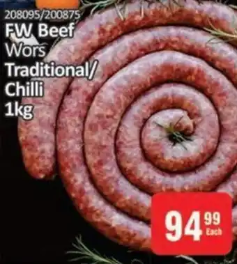KitKat Cash and Carry FW Beef Wors Traditional/ Chilli offer