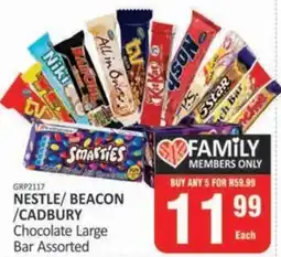 KitKat Cash and Carry Nestle/ Beacon/ Cadbury Chocolate Large Bar Assorted offer