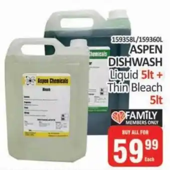KitKat Cash and Carry Aspen Dishwash Liquid + Thin Bleach offer