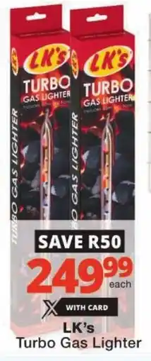 Checkers LK's Turbo Gas Lighter offer