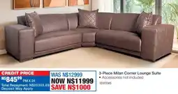 OK Furniture Milan Corner Lounge Suite offer