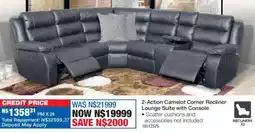 OK Furniture 2-Action Camelot Corner Recliner Lounge Suite with Console offer