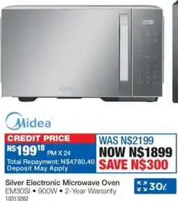 OK Furniture Midea Silver Electronic Microwave Oven offer