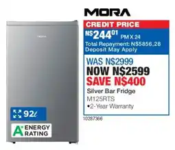 OK Furniture Mora Silver Bar Fridge offer