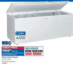 OK Furniture KIC White Chest Freezer offer