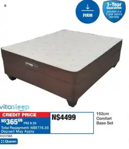 OK Furniture Vita Sleep 152cm Comfort Base Set offer
