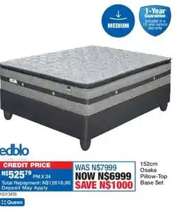 OK Furniture Edblo 152cm Osaka Pillow-Top Base Set offer