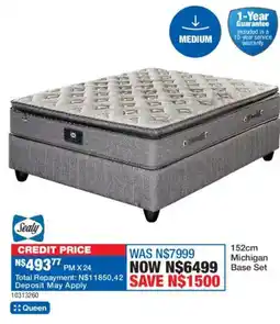 OK Furniture Sealy 152cm Michigan Base Set offer