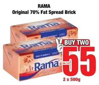 Boxer Superstores Rama Original 70% Fat Spread Brick offer