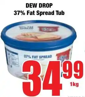 Boxer Superstores Dew Drop 37% Fat Spread Tub offer