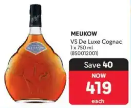 Makro’s liquor Meukow VS De Luxe Cognac offer