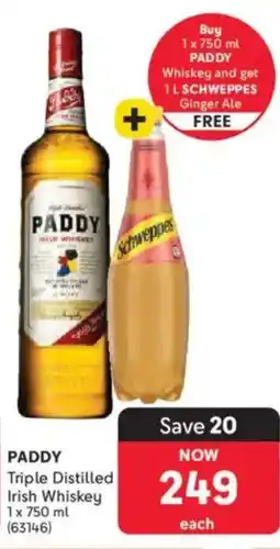 Makro’s liquor Paddy Triple Distilled Irish Whiskey offer
