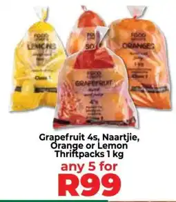 Food Lover's Market Grapefruit 4s, Naartjie, Orange or Lemon Thriftpacks 1 kg offer