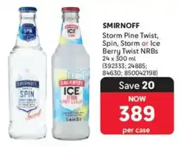 Makro’s liquor Smirnoff Storm Pine Twist, Spin, Storm or Ice Berry Twist NRBS offer