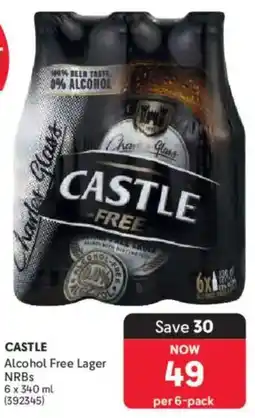 Makro’s liquor Castle Alcohol Free Lager NRBs offer
