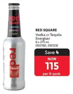 Makro’s liquor Red Square Vodka or Tequila Energiser offer