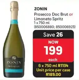 Makro’s liquor Zonin Prosecco Doc Brut or Limoneto Spritz offer
