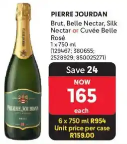 Makro’s liquor Pierre Jourdan Brut, Belle Nectar, Silk Nectar or Cuvée Belle Rosé offer