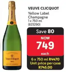 Makro’s liquor Veuve Clicquot Yellow Label Champagne offer