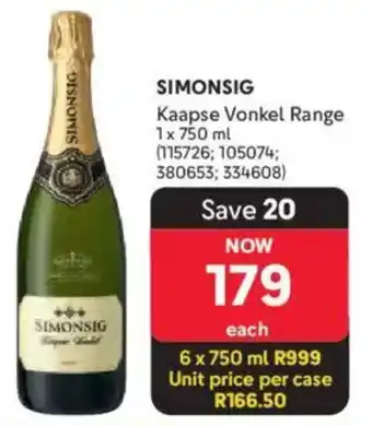 Makro’s liquor Simonsig Kaapse Vonkel Range offer