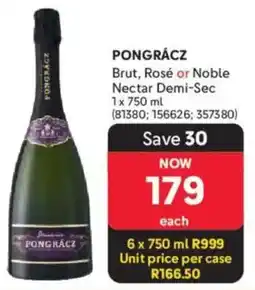 Makro’s liquor Pongrácz Brut, Rosé or Noble Nectar Demi-Sec offer