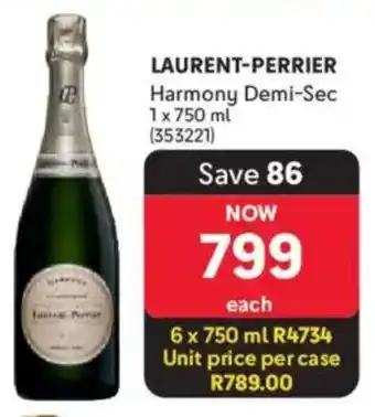 Makro’s liquor Laurent-Perrier Harmony Demi-Sec offer