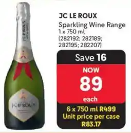 Makro’s liquor Jc Le Roux Sparkling Wine Range offer