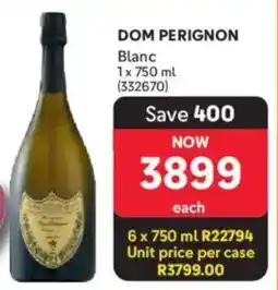 Makro’s liquor Dom Perignon Blanc offer
