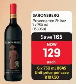 Makro’s liquor Saronsberg Provenance Shiraz offer